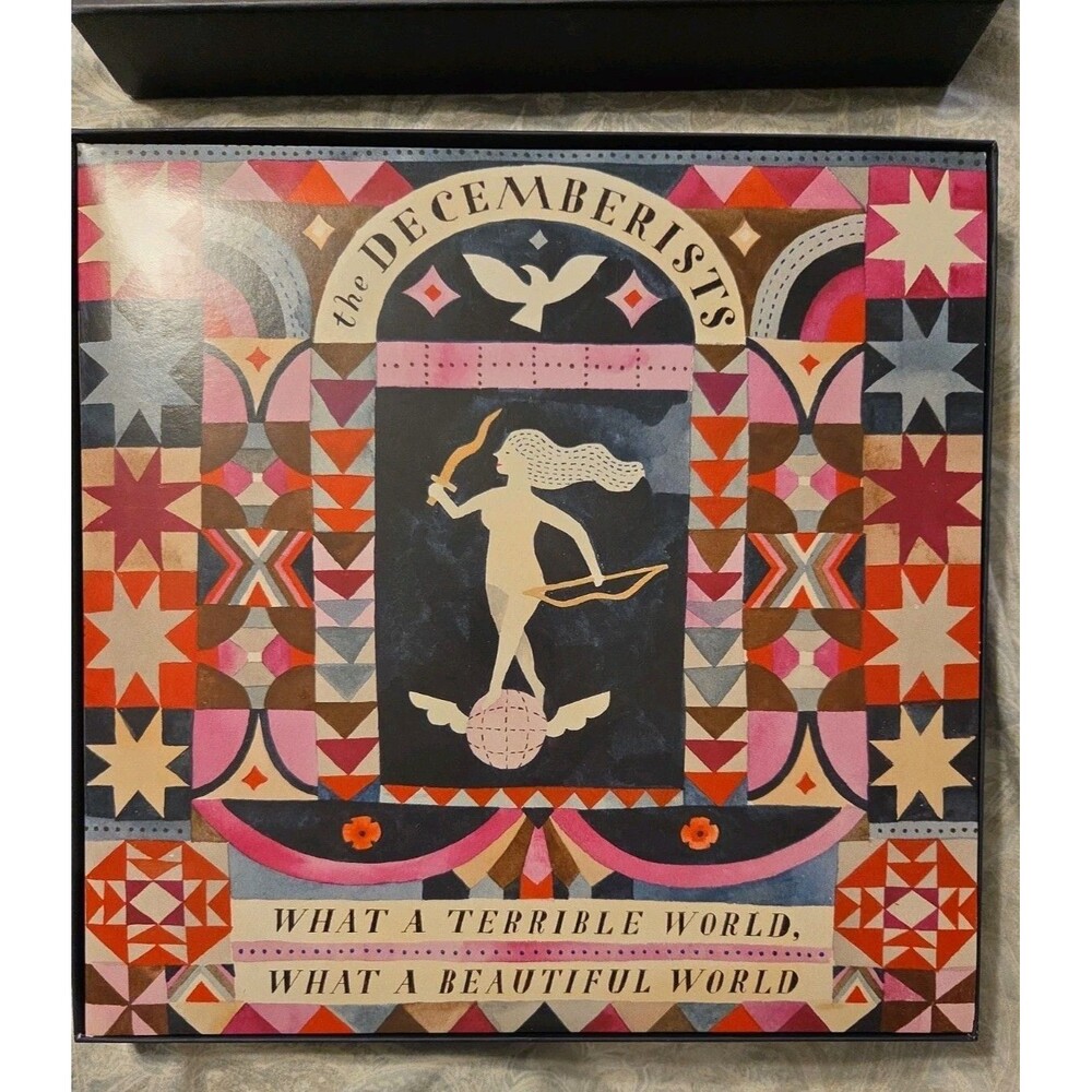 Box Set The Decemberists What A Terrible World 2 LPS Patch Autographed Vinyl - Picture 4 of 12